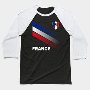 Vintage France Sunflower Flag France Soccer Lover Baseball T-Shirt